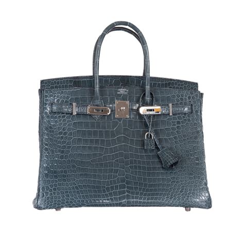 hermes birkin 35 blue bag|Hermes Birkin 35 crocodile.